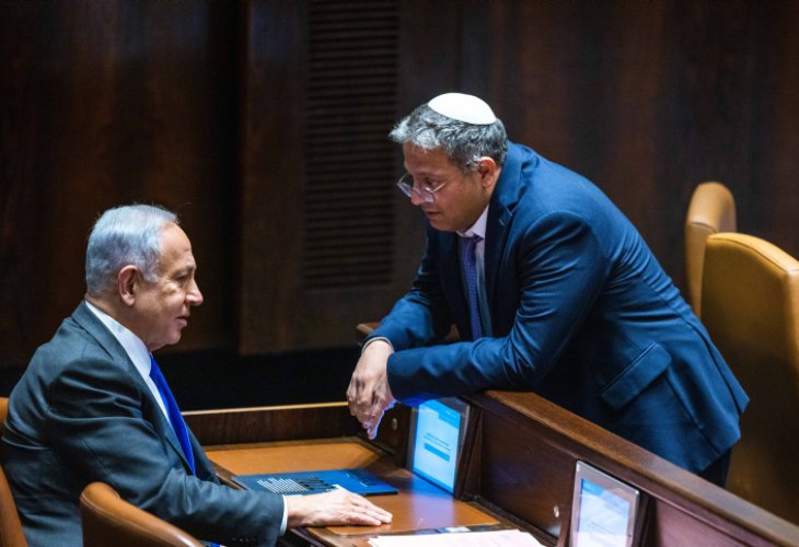 בן גביר ונתניהו, ארכיון (צילום: אוליביה פיטוסי, פלאש 90)