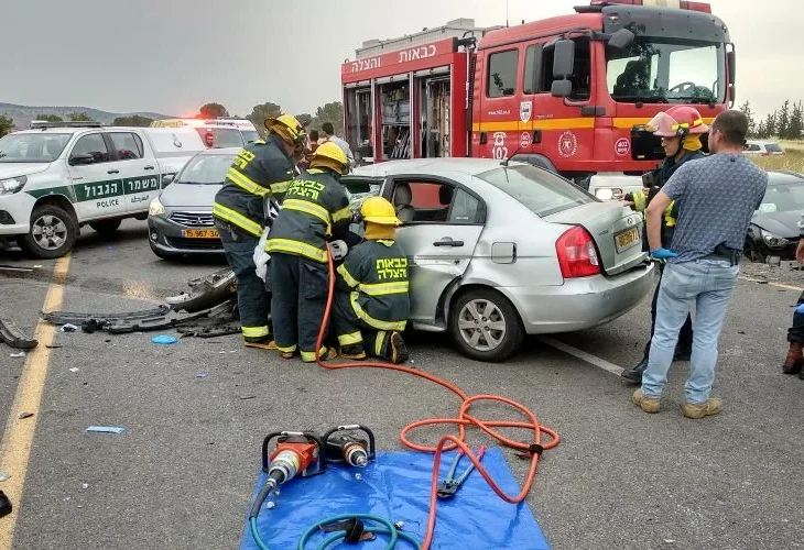 תאונת דרכים (צילום ארכיון: גרשון אלינסון, פלאש90)