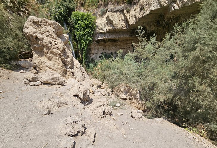 זירת המפולת (קרדיט: ליאור לב, רשות הטבע והגנים)