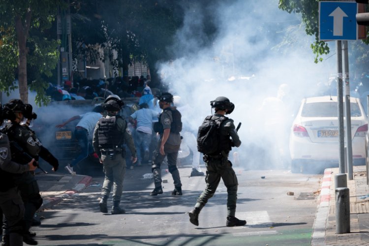 המהומות בתל אביב (צילום: Omer Fichman/Flash90)