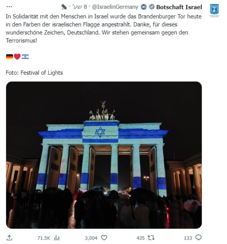 הציוץ על שער ברדנבורג (רשתות חברתיות)
