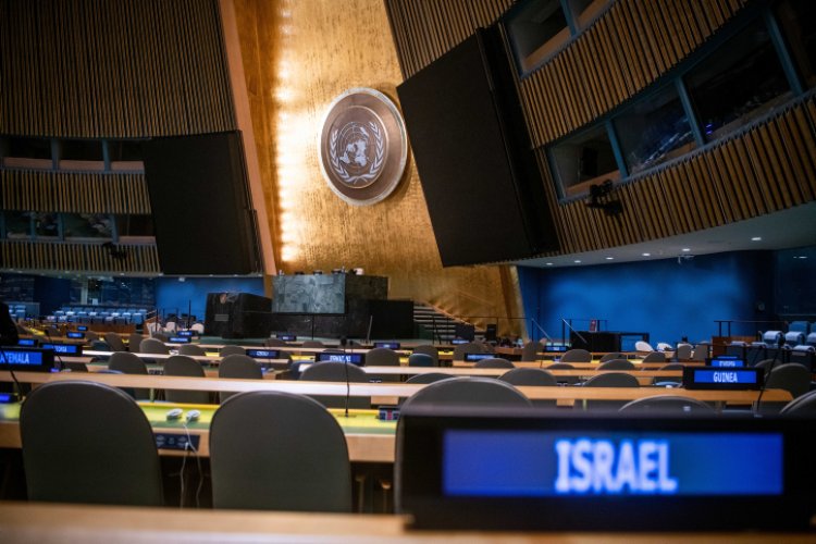 אולם העצרת הכללית באו"ם (צילום: Arie Leib Abrams/Flash90)