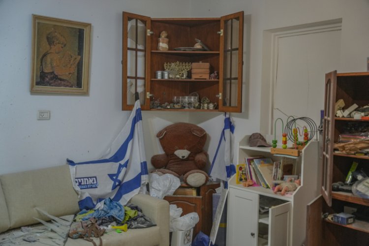 חדר ילדים בבית שהותקף בבארי (Erik Marmor/Flash90)