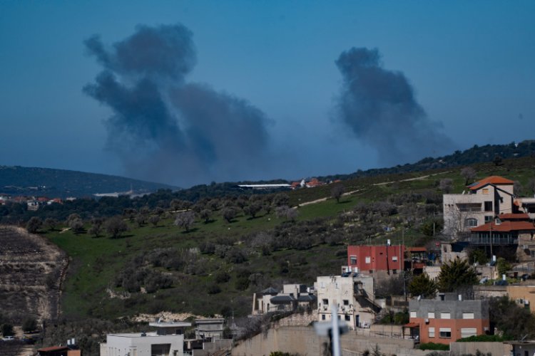 תקיפה בדרום לבנון, סמוך לגבול ישראל (צילום: Ayal Margolin/Flash90)