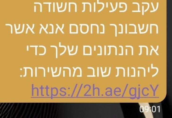 ההודעה החשודה