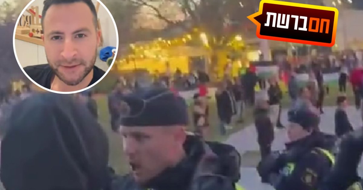 Guy Hochman waved the Israeli flag in Sweden – and was attacked by pro-Palestinians