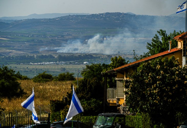 תקיפה בדרום לבנון (צילום: Ayal Margolin/Flash90)