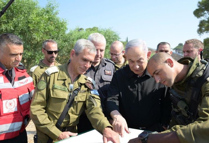 נתניהו בקריית שמונה (צילום: עמוס בן גרשום /לע"מ)