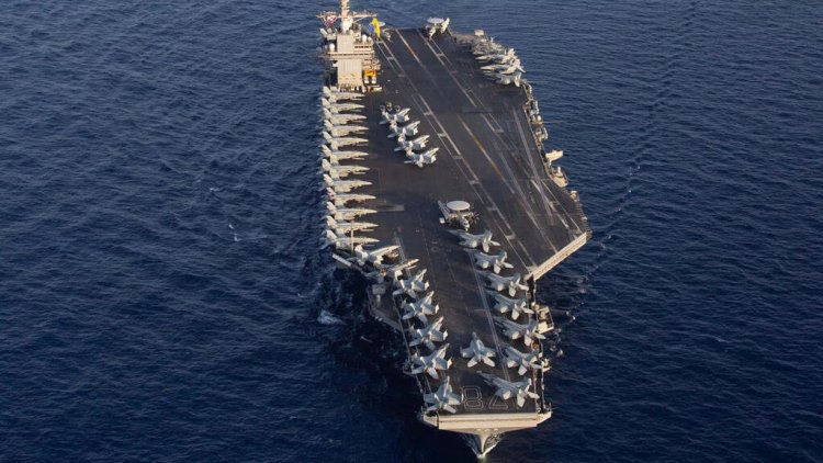 נושאת מטוסים אמריקנית בים התיכון (צילום: צבא ארה"ב)