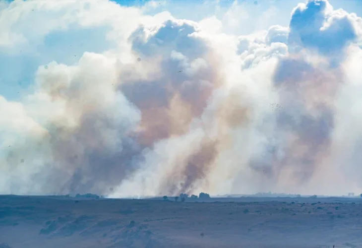 נפילת רקטה בגולן, הבוקר (צילום: אייל מרגולין, פלאש 90)