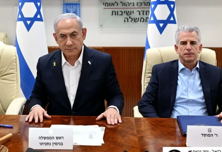 נתניהו וראש המוסד דדי ברנע, הערב (צילום: אבי אוחיון/לע"מ)