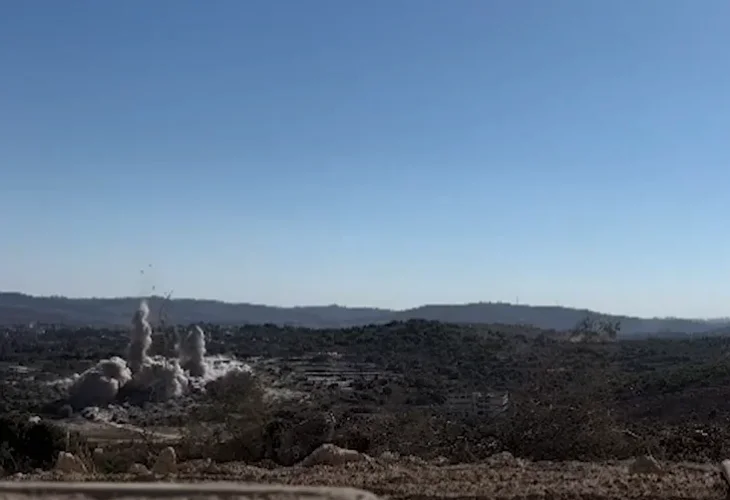 פיצוץ תשתית טרור בלבנון (צילום: דובר צה"ל)