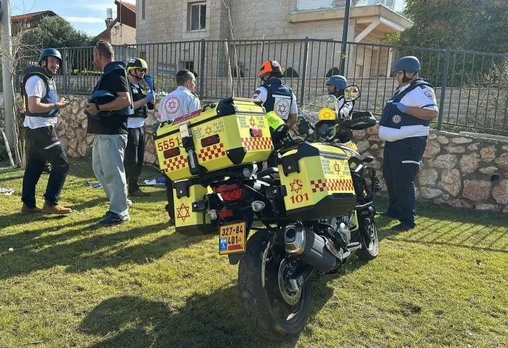 זירת האירוע (צילום: דוברות מבצעית מד"א)