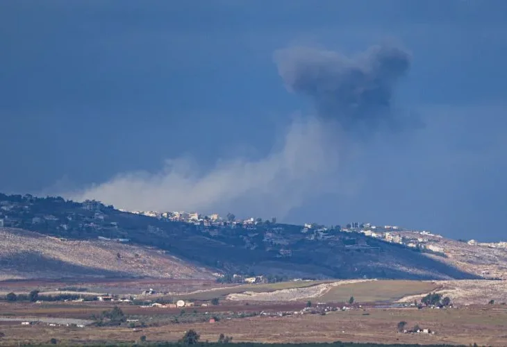 תקיפה בלבנון, אתמול (צילום: אייל מרגולין, פלאש90)