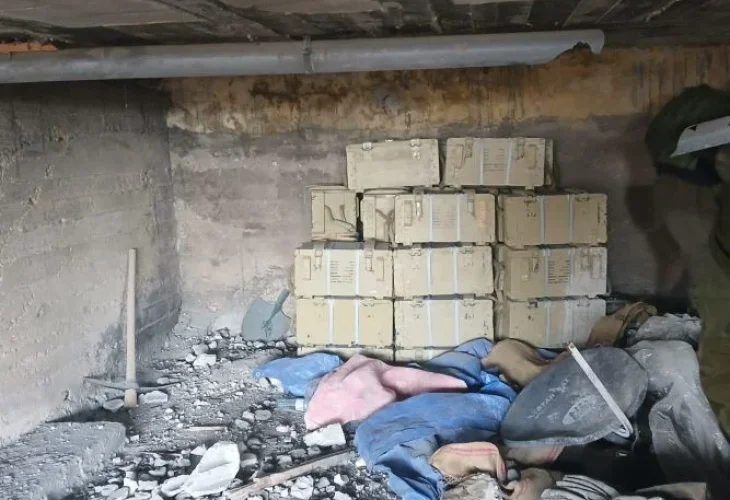 חלק מהאמל"ח שאותר (צילום: דובר צה"ל)