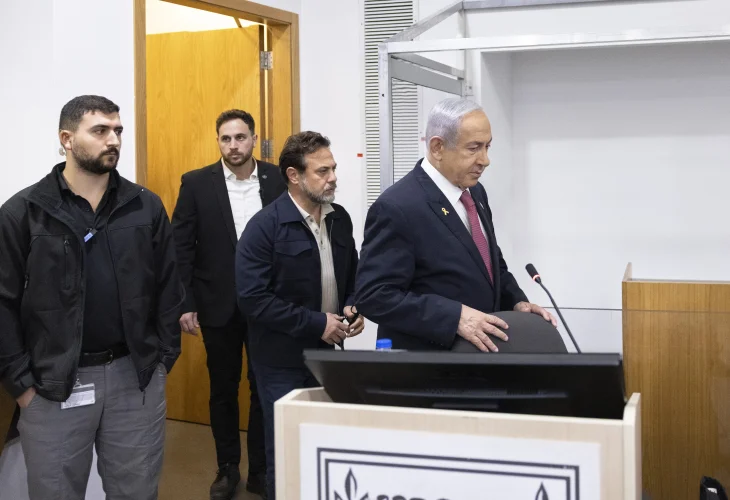 נתניהו בבית משפט, ארכיון (צילום: מוטי מלרוד, פלאש90)