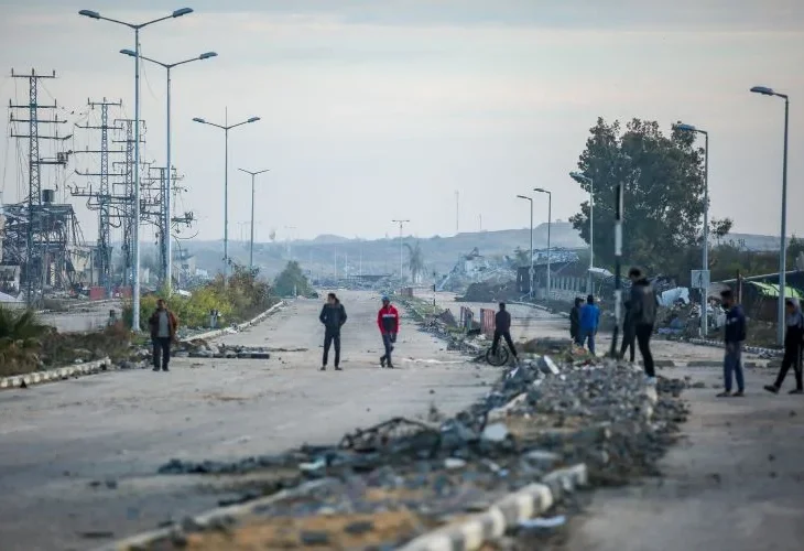 עזתים בציר נצרים (צילום: פלאש90) 