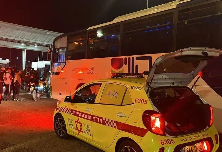 זירת הפיגוע (צילום: דוברות מבצעית מד"א) זירת הפיגוע (צילום: דוברות מבצעית מד"א)