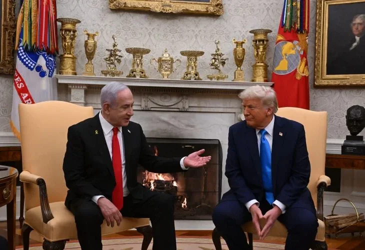 טראמפ ונתניהו בבית הלבן (צילום: אבי אוחיון, לע"מ)