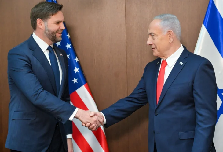 נתניהו וואנס (צילום: קובי גדעון, לע״מ)