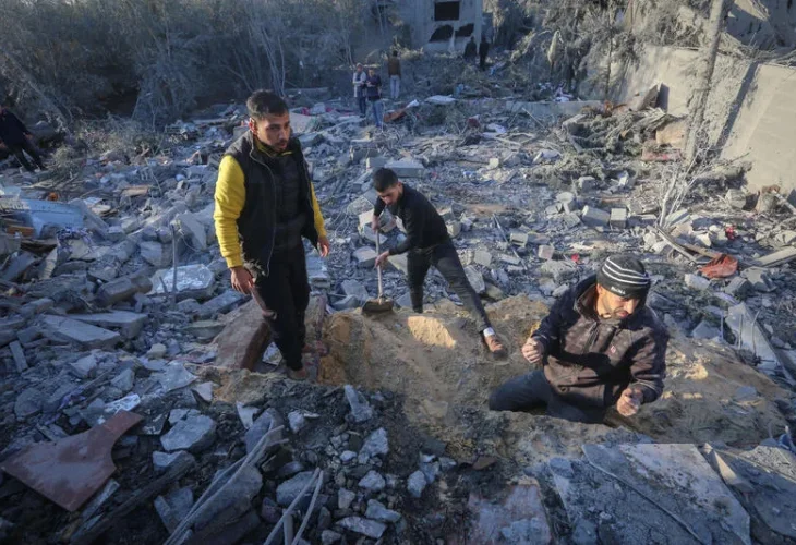 הריסות בעזה, ארכיון (צילום: עלי חסן, פלאש 90)