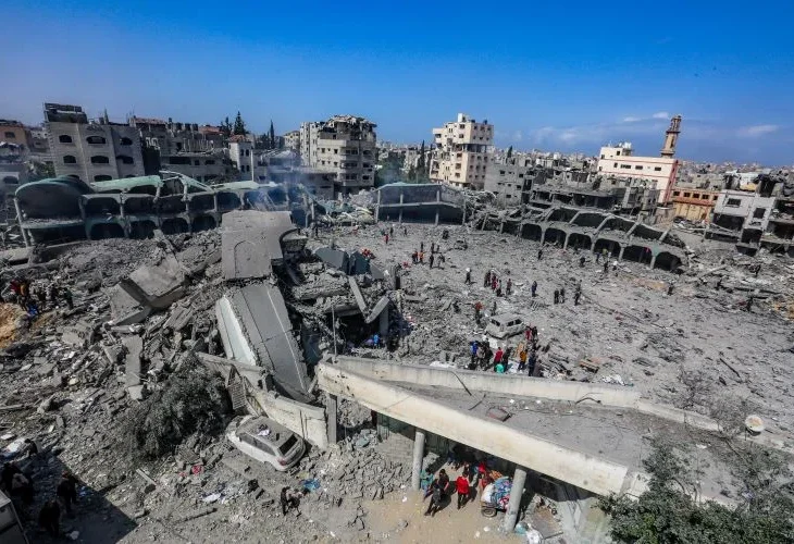 תקיפה השבוע בעזה (צילום: פלאש90)