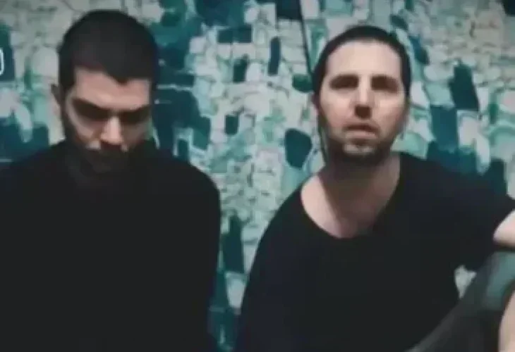 אלקנה בוחבוט ויוסף חיים אוחנה, חטופים בעזה (צילום: מתוך סרטון חמאס)