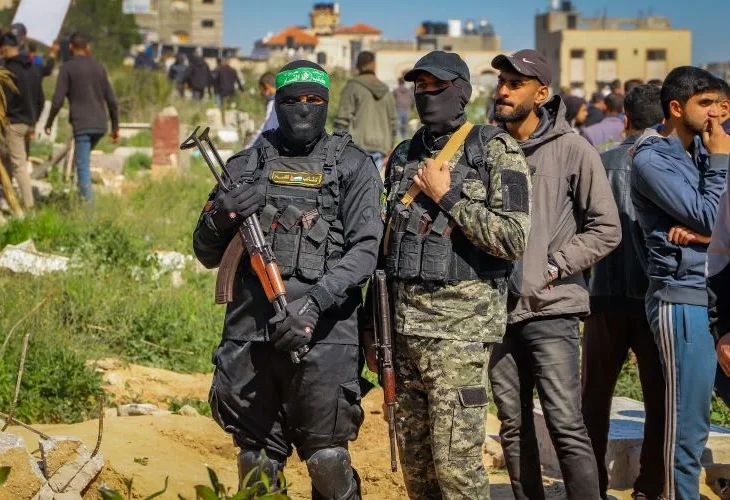 מחבלי חמאס בעזה (צילום: חליל כחלות', פלאש90)