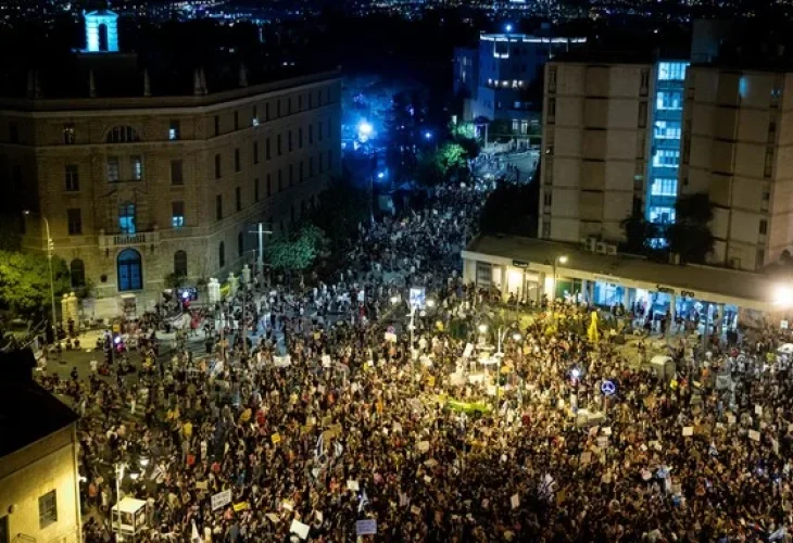 הפגנה נגד הממשלה בירושלים, ארכיון (צילום: יונתן זינדל, לאש90)