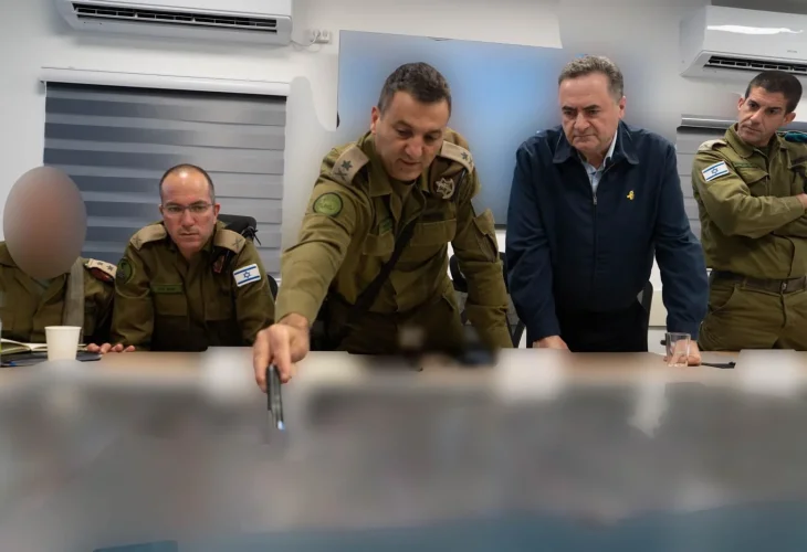 כ״ץ באוגדה 162, היום (צילום: אריאל חרמוני, משרד הביטחון)