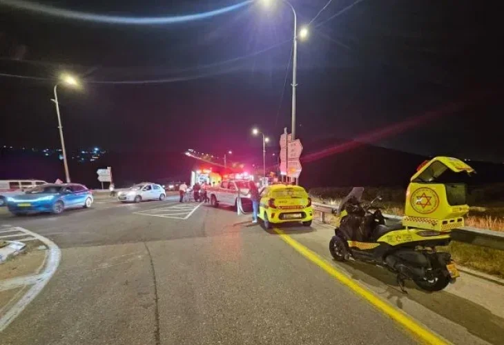 זירת הפיגוע בשומרון (צילום: דוברות מבצעית מד"א)