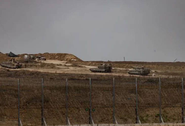 כוח נכנס לרצועה (צילום: חיים גולדברג, פלאש90)