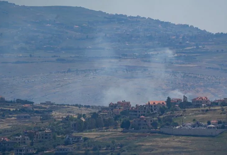 תקיפה בדרום לבנון (צילום: אייל מרגולין, פלאש90)