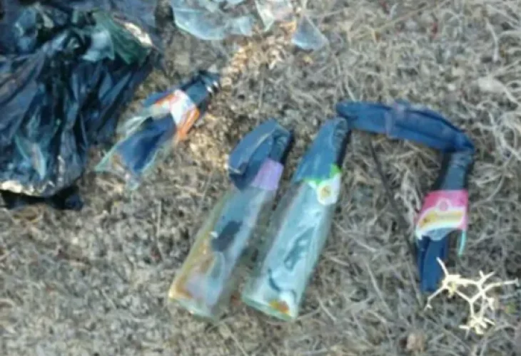 בקבוקי תבערה, ארכיון (צילום: דובר צה"ל)