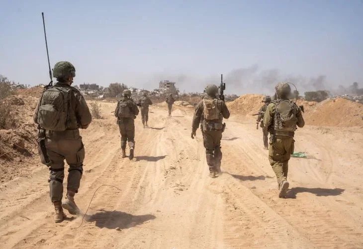 כוחות הנח"ל ברצועה (צילום: דובר צה"ל)