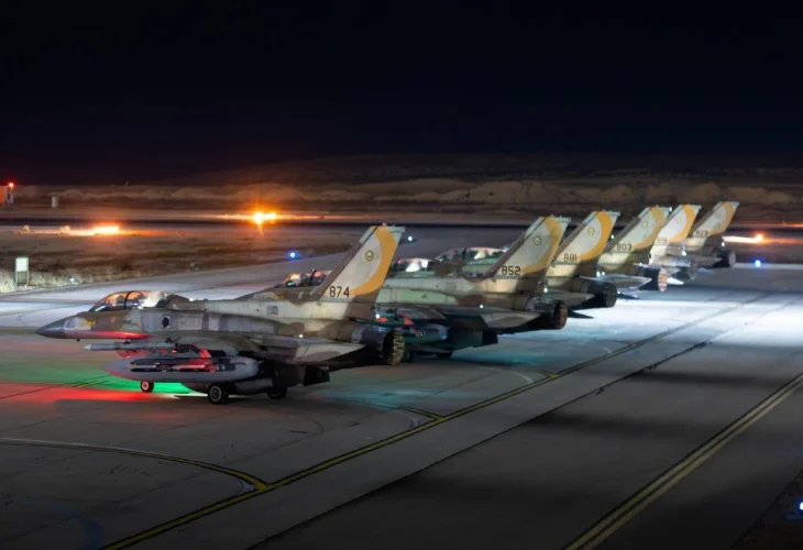 מטוסי חיל האוויר בדרך לתקיפה באיראן (צילום: דובר צה"ל)