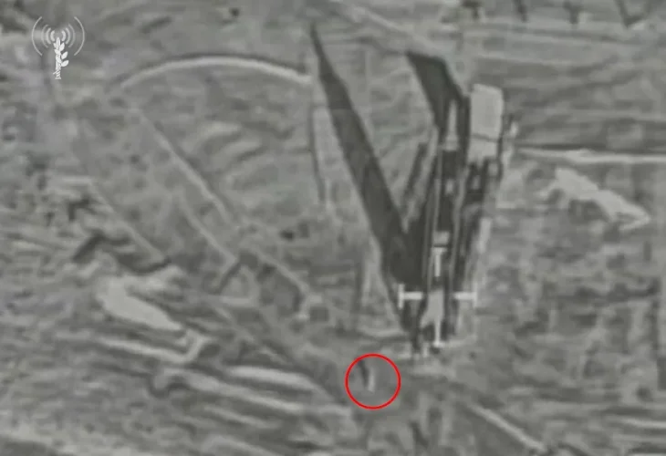 תקיפת משגר באיראן (צילום: דובר צה״ל)