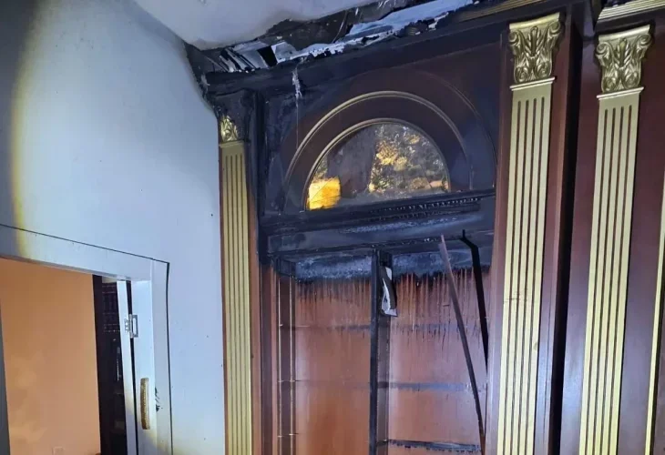 בית הכנסת (צילום: דוברות המשטרה)