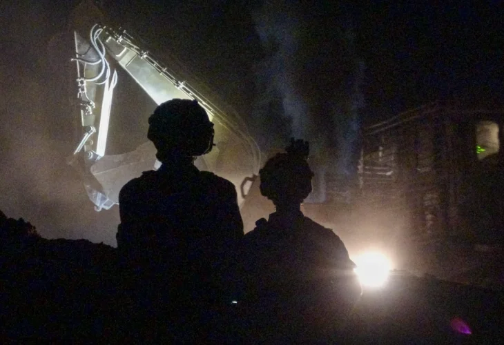 הפעילות להרס המנהרה (צילום: דובר צה"ל)