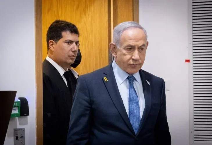 נתניהו בבית המשפט, ארכיון (צילום: מרים אלסטר, פלאש90)