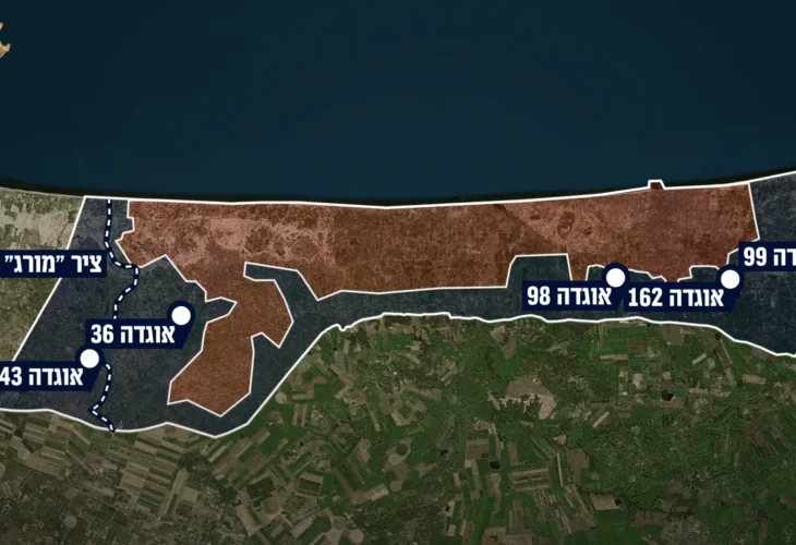 פריסת כוחות צה״ל ברצועה (אילוסטרציה: דובר צה״ל)