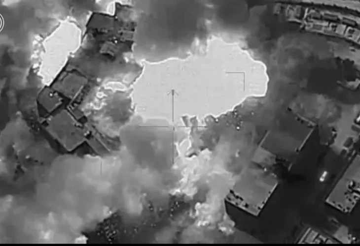 תיעוד מתקיפת צה״ל בדמשק (צילום: דובר צה״ל)