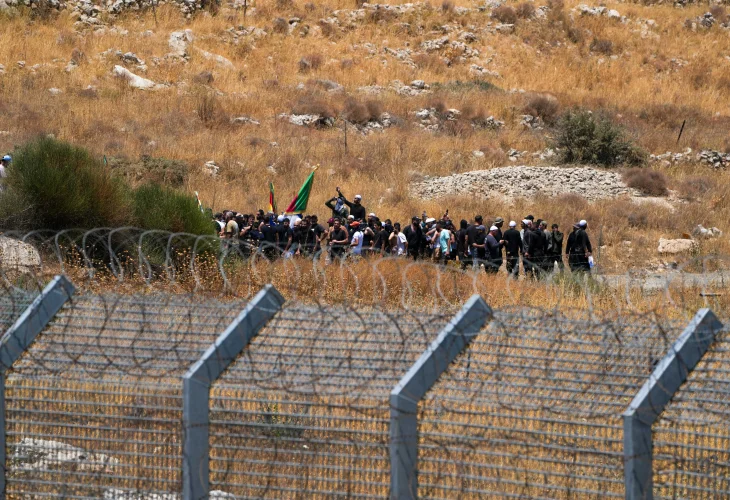 דרוזים בגבול עם סוריה (צילום: אייל מרגולין, פלאש90)