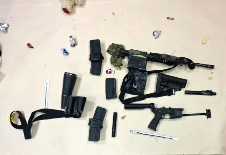 הנשק ששימש לפיגועים (צילום: משטרת ישראל)