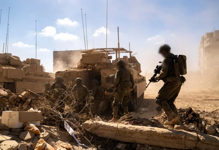 כוחות צה״ל בבית חאנון (צילום: דובר צה״ל)