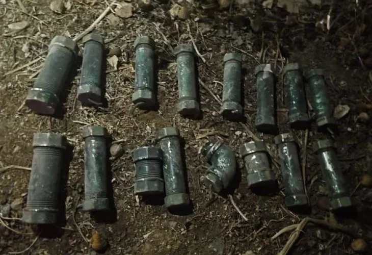 המטענים שנתפסו (צילום: דובר צה"ל)