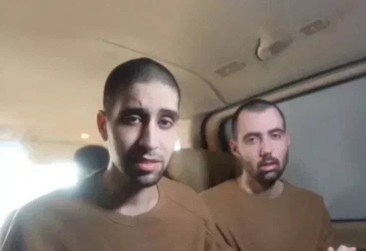 גיא גלבוע ואביתר דוד, חטופים בעזה (צילום: מתוך סרטון של חמאס)