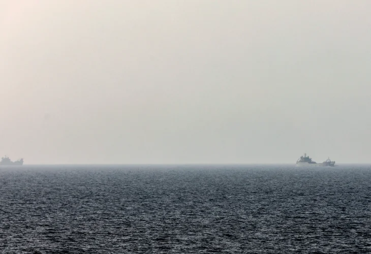 ספינות בחוף של רצועת עזה (צילום: עבד רחים ח׳טיב)