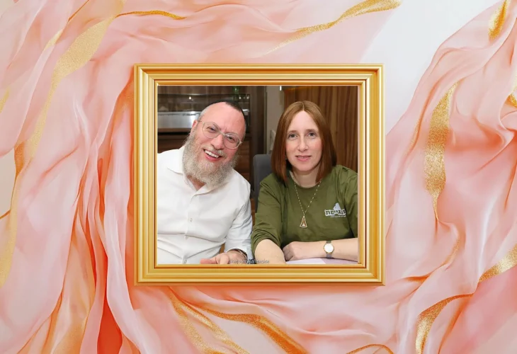 הרב משה ושושי וובר, שליחי חב"ד בדניפרו (צילום רפאל וילנסקי)