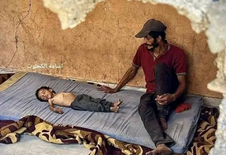 תמונת הילד שהופצה ברשתות (צילום: מתאם פעולת הממשלה בשטחים)